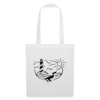 Phare Baleine Mer Côte Soleil Maritime - Sac en tissu - blanc - Devant