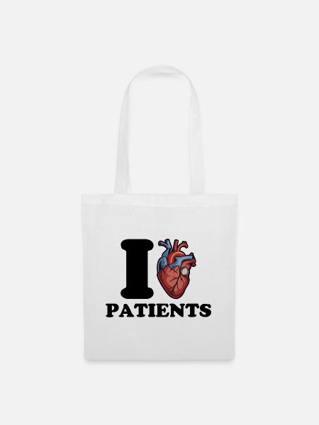Ich liebe Patienten - Stoffbeutel - Weiß