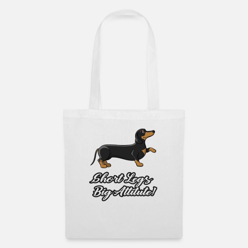 Dackel kurze Beine Spruch Hund Geburtstag Geschenk - Stoffbeutel - Weiß