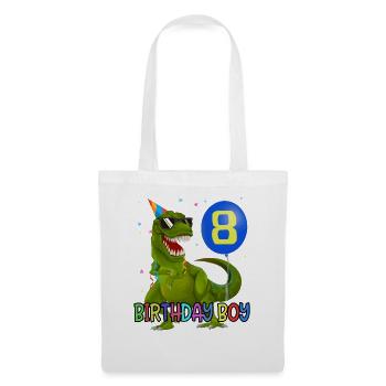 8 years T-Rex dino 8th birthday boy gift - Tote Bag - white - Front