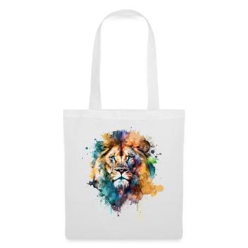 Lion - Sac en tissu - blanc - Devant