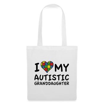 Ich liebe meine autistische Enkelin - Stoffbeutel - Weiß - Vorne