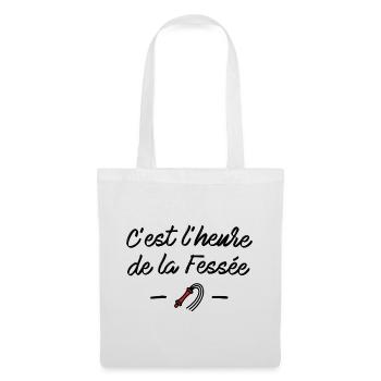 C'est l'heure de la fessée - Sac en tissu - blanc - Devant
