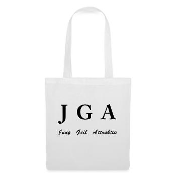 JGA, Junggesellenabschied Hochzeit Lustiger Spruch - Stoffbeutel - Weiß - Vorne