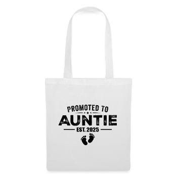 Promoted To Auntie 2025 Funny For New Auntie - Tote Bag - white - Front