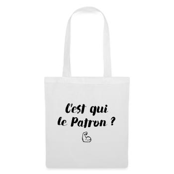 C'est qui le patron - Sac en tissu - blanc - Devant