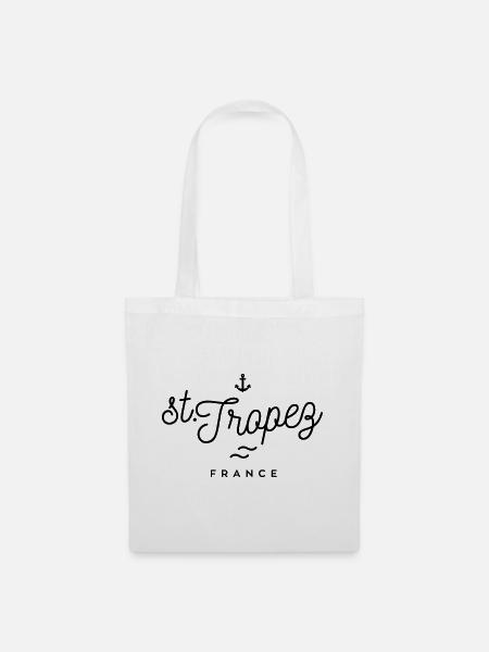 Saint-Tropez - Frankreich - Stoffbeutel - Weiß