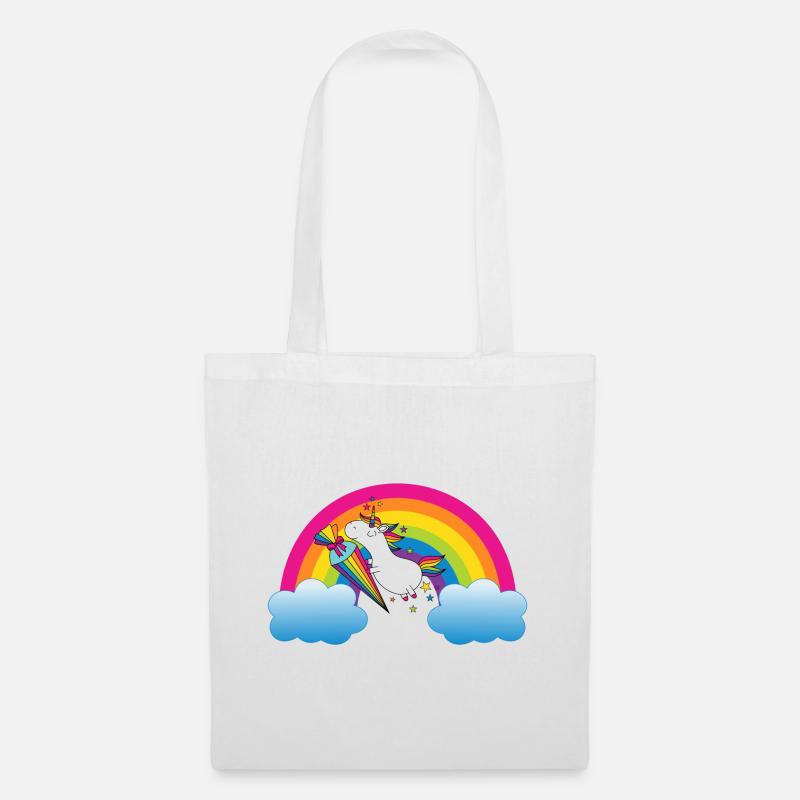 Einhorn Einschulung - Stoffbeutel - Weiß