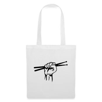 Batteur de batterie drumstick Musique - Sac en tissu - blanc - Devant