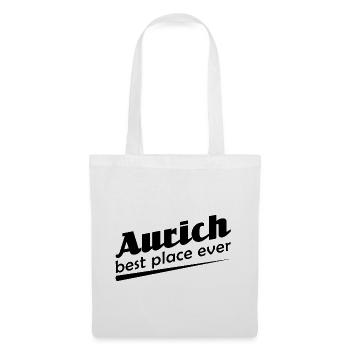 Aurich - Stadt best place ever - Stoffbeutel - Weiß - Vorne
