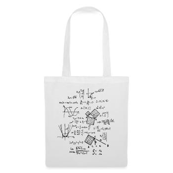 Mathématiques Mathématiques Mathématiciens Formules mathématiques - Sac en tissu - blanc - Devant