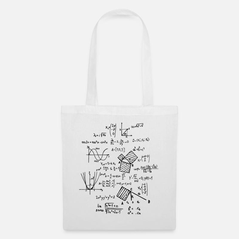 Mathematik Mathe Mathematiker mathematisch Formeln - Stoffbeutel - Weiß