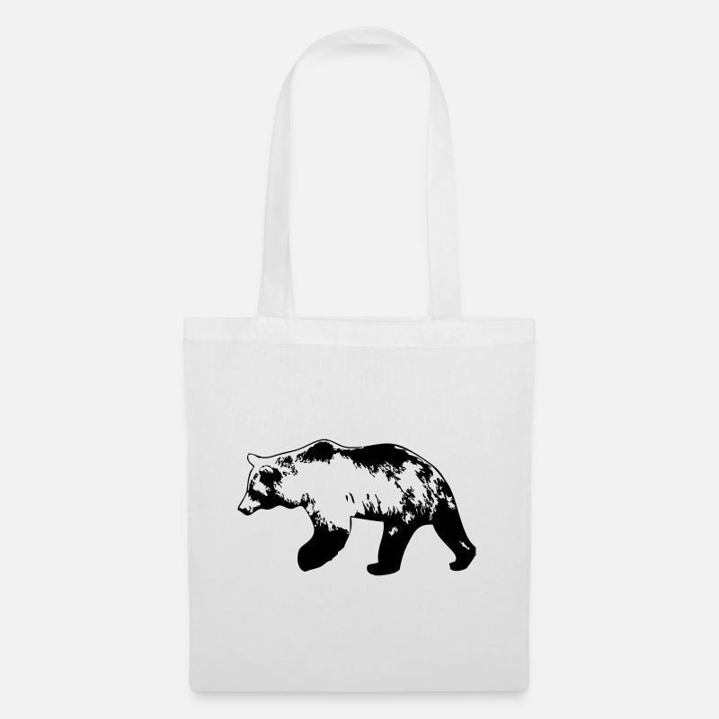 Grizzly Bear Bear - Sac en tissu - blanc