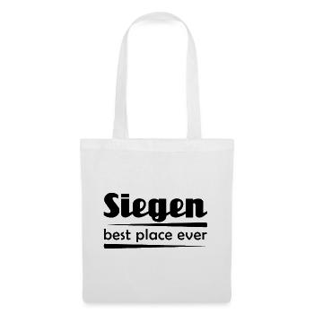 Siegen - Stadt best place ever - Stoffbeutel - Weiß - Vorne