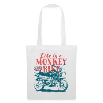 Life is a monkey bike - Tote Bag - white - Front