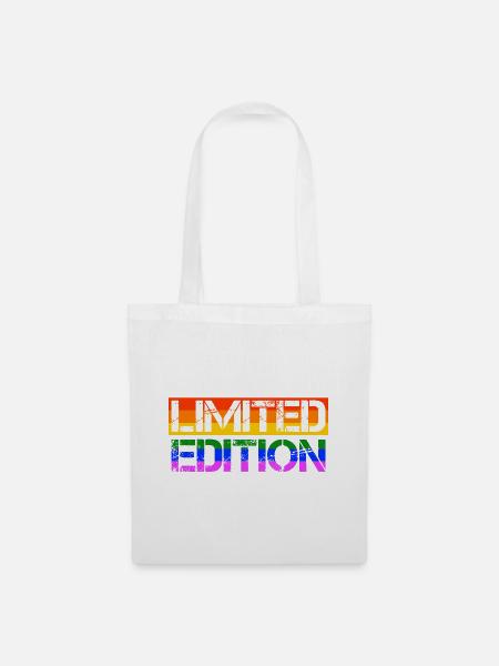 LGBT Limited edition Gay Pride CSD Regenbogen - Stoffbeutel - Weiß