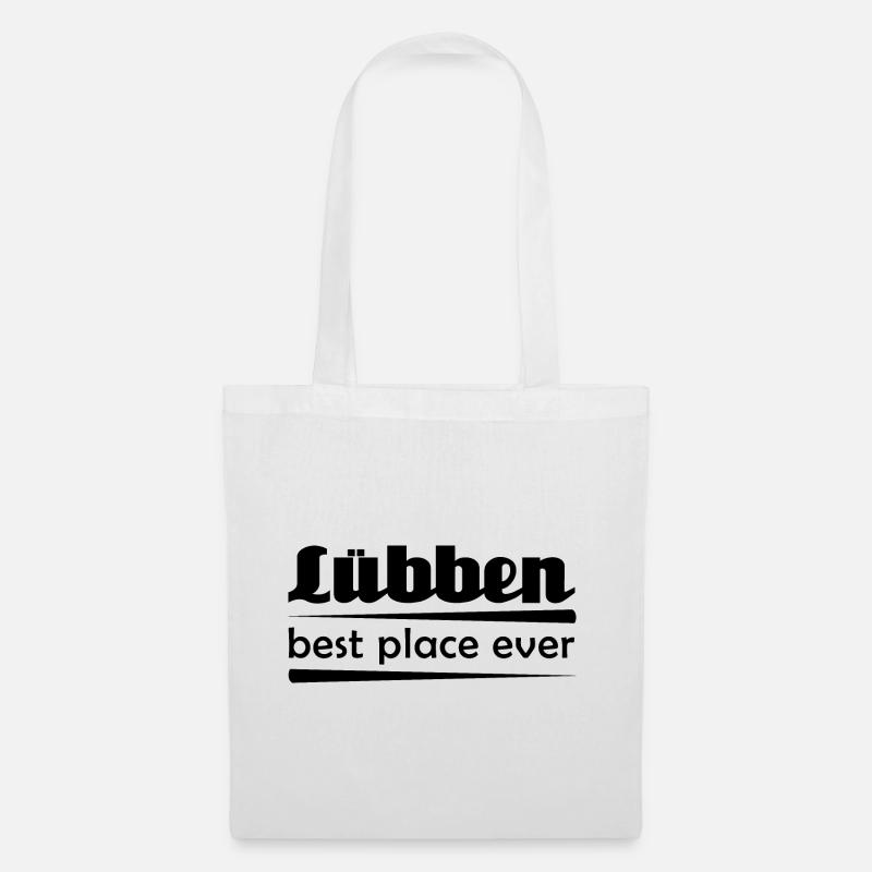 Lübben - Stadt best place ever - Stoffbeutel - Weiß
