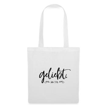 geliebt - Stoffbeutel - Weiß - Vorne