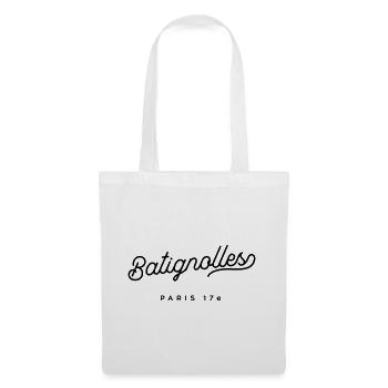 Batignolles - 17e arrondissement Paris - Sac en tissu - blanc - Devant