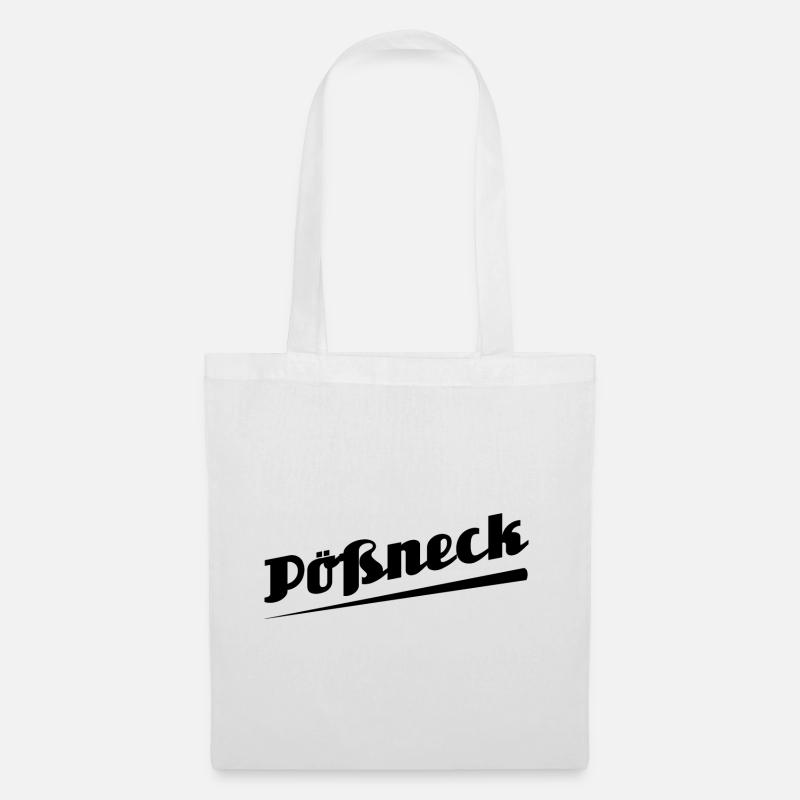 Pößneck - Textdesign mit Stadtnamen - Stoffbeutel - Weiß