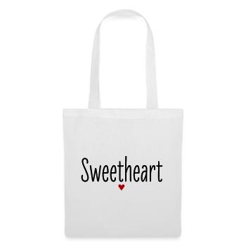 Saint-Valentin Chérie Coeur Couple Relation d’amour - Sac en tissu - blanc - Devant
