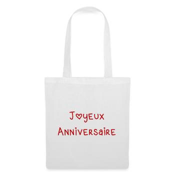 HAPPY BIRTHDAY. HAPPY BIRTHDAY. ANNIVERSARY. - Tote Bag - white - Front