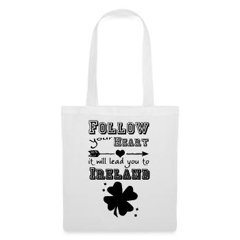 Irlande Heart Irlande Cadeau - Sac en tissu - blanc - Devant