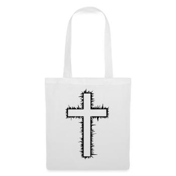 Croix (V) - Sac en tissu - blanc - Devant
