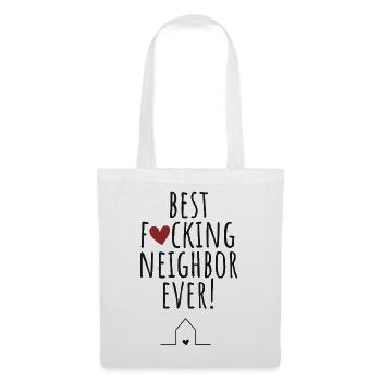 Bester Nachbar & Nachbarin / Freund Geschenk - Stoffbeutel - Weiß - Vorne