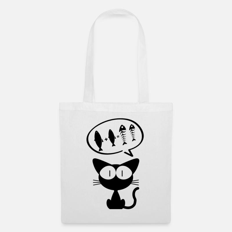 chat, chat humour, propriétaire de chat - Sac en tissu - blanc