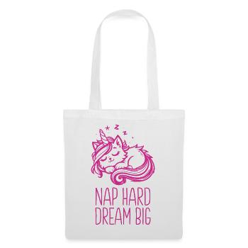 Nap Hard Dream Big Sleeping Unicorn Cat - Tote Bag - white - Front
