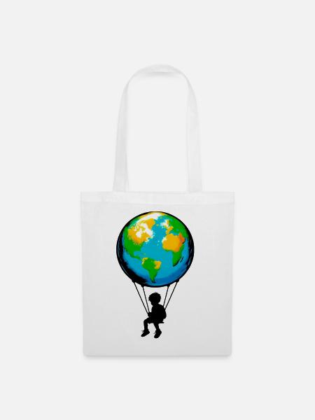 Planet Erde - Stoffbeutel - Weiß