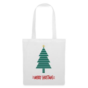 WEIHNACHTEN. FROHE WEIHNACHTEN. FROHE WEIHNACHTEN. WEIHNACHTSMANN - Stoffbeutel - Weiß - Vorne