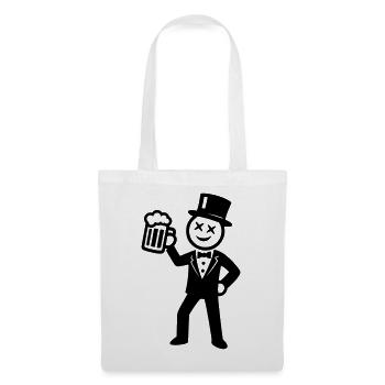 Marié Enterrement de vie de garçon Stick Figure - Sac en tissu - blanc - Devant