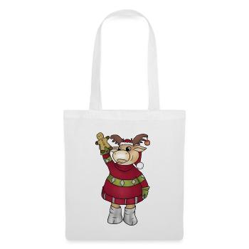 Elch_mit_Lebkuchen - Sac en tissu - blanc - Devant