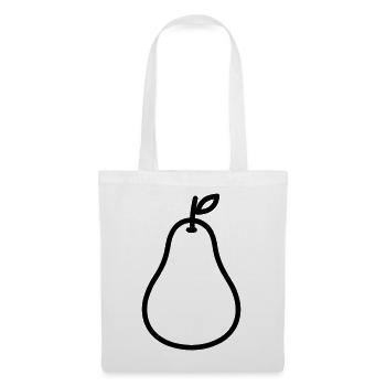poire - Sac en tissu - blanc - Devant