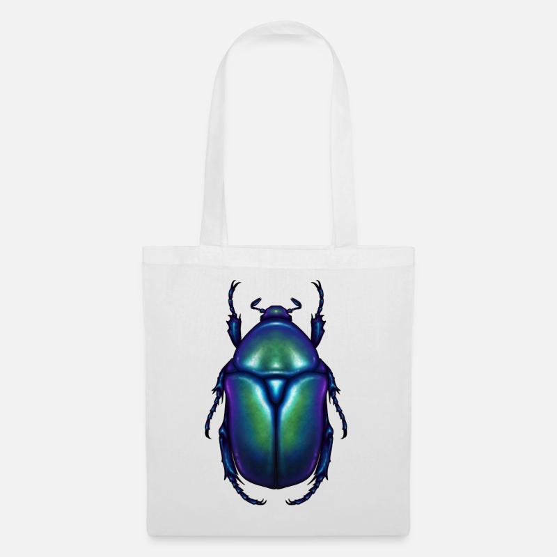 Blue Flowerbeetle - Stoffbeutel - Weiß