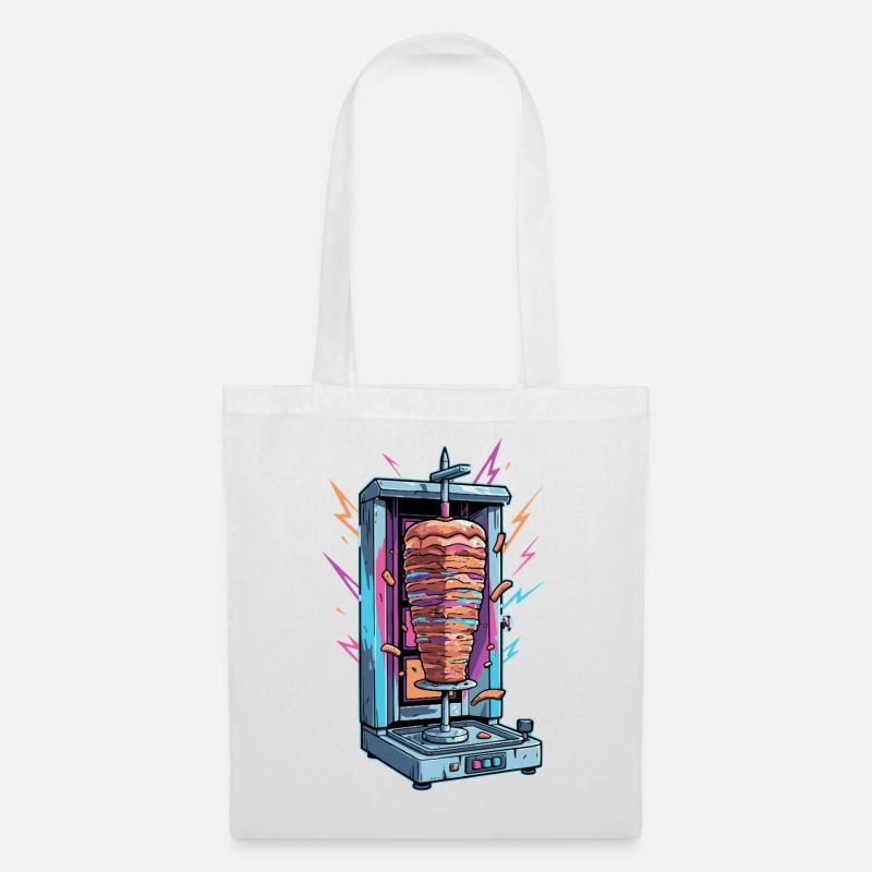 Neon Kebab Skewer Machine - Tote Bag - white