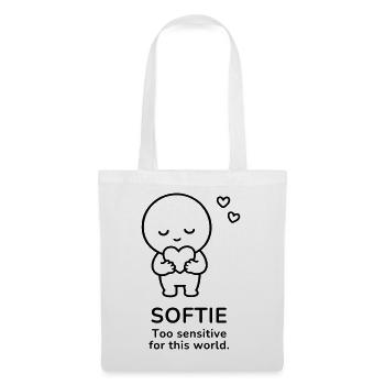 Softie – Too Sensitive | Sensitive Soul Mood - Stoffbeutel - Weiß - Vorne