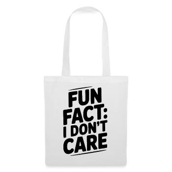 Fun Fact: Es ist mir egal - Stoffbeutel - Weiß - Vorne