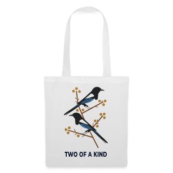 Two of a Kind – Zwei Vögel - Stoffbeutel - Weiß - Vorne