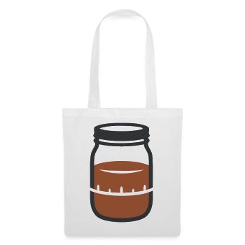 Sauerteig Einmachglas Icon - Stoffbeutel - Weiß - Vorne