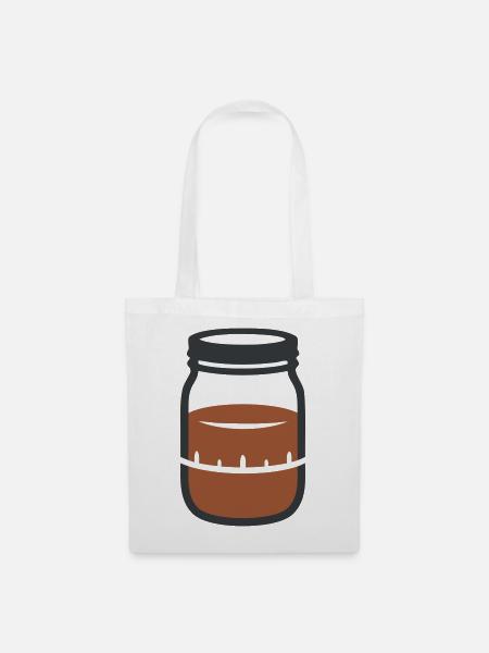 Sauerteig Einmachglas Icon - Stoffbeutel - Weiß