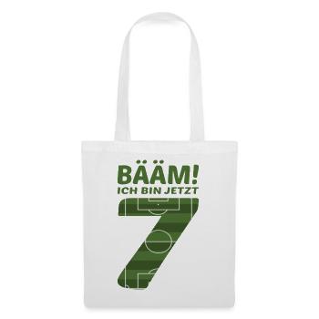 7. Geburtstag Sieben Fußball - Stoffbeutel - Weiß - Vorne