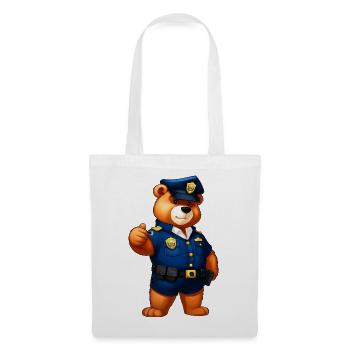 Bären Polizei - Stoffbeutel - Weiß - Vorne
