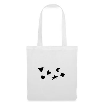 Symboles Formes Forme Symbole du coeur - Sac en tissu - blanc - Devant