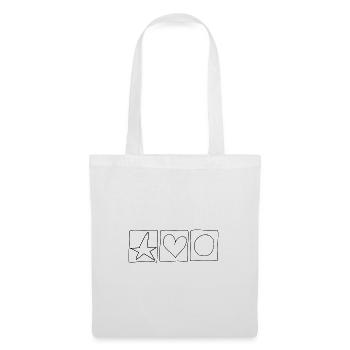 Star Circle Heart Square Shapes - Tote Bag - white - Front