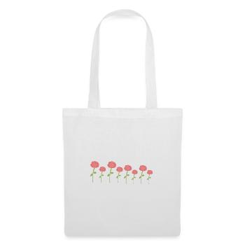 blume pflanze pflanzen blumen rose symbol rosa - Stoffbeutel - Weiß - Vorne