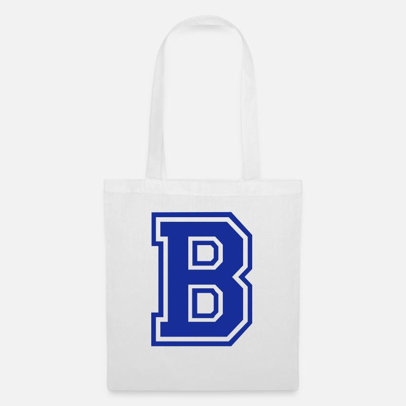 Buchstabe B - Stoffbeutel - Weiß