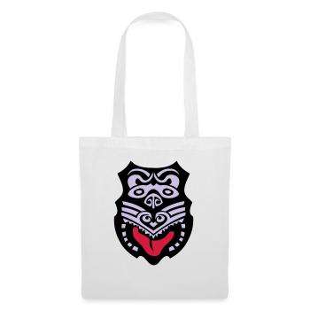 Māori mask tribal ethnic tattoo - Tote Bag - white - Front